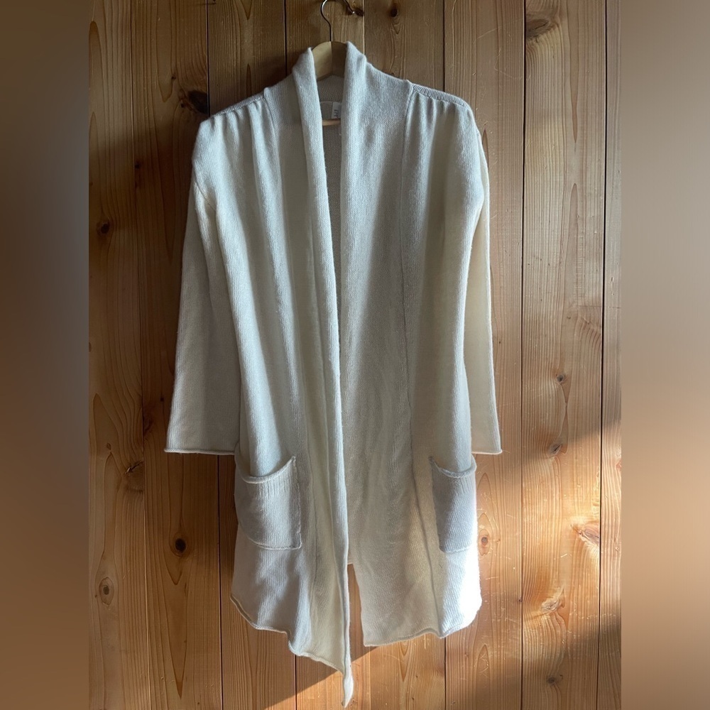 Souchi 100% Cashmere Stella pocket Cardigan sweater Handloomed - Picture 4 of 9